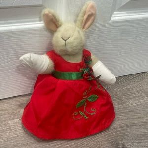 Muffy Vanderbear Bunny Plush Red Dress J41